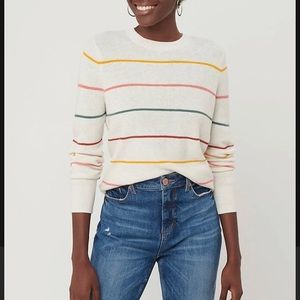 Rainbow Loft Striped Modern Crew Neck Sweater